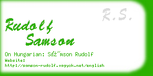 rudolf samson business card